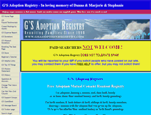 Tablet Screenshot of gsadoptionregistry.com